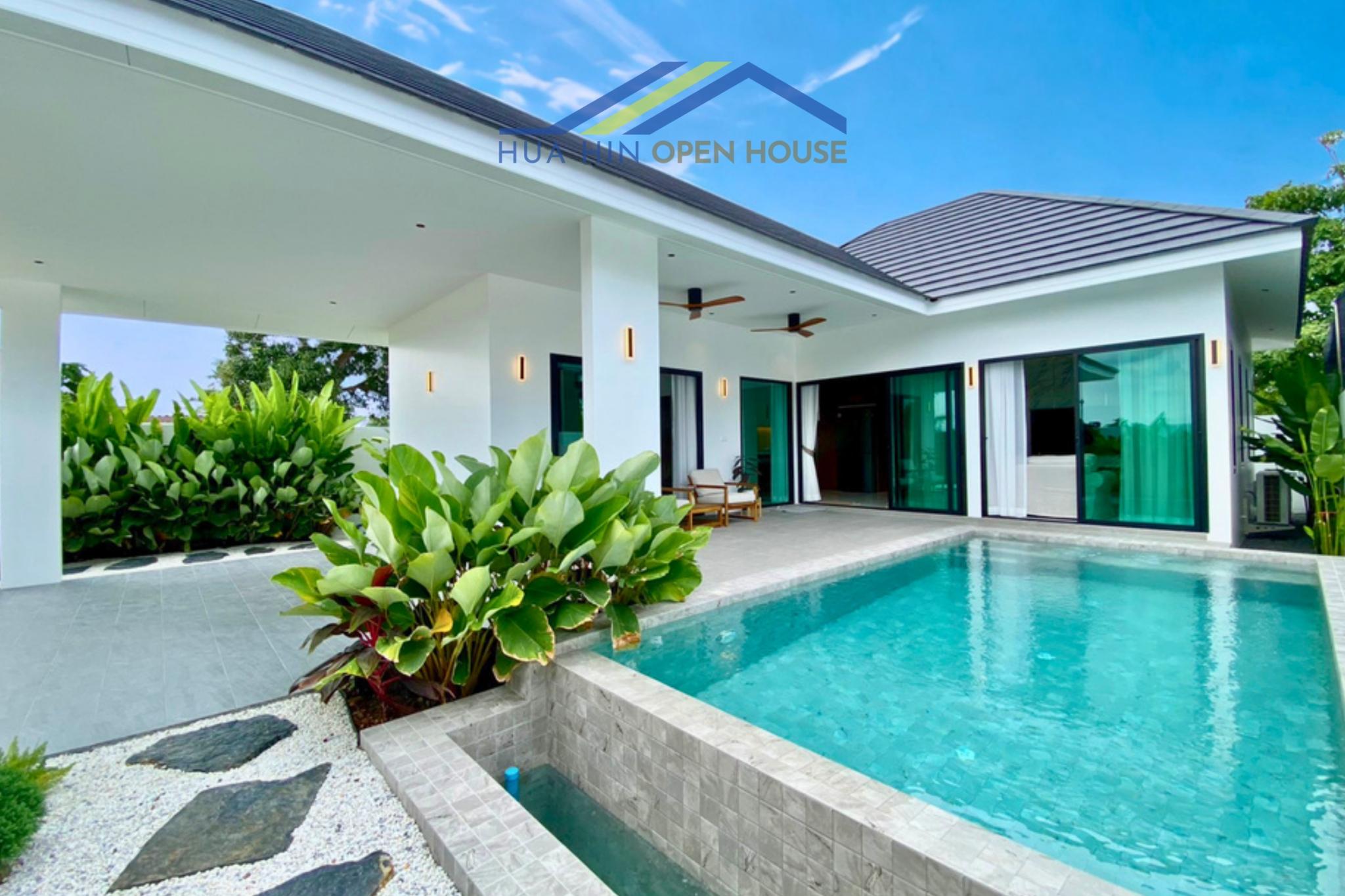 Smart Pool Villa for Sale in South Hua Hin | Modern 3-Bedroom Villa with Private Saltwater Pool