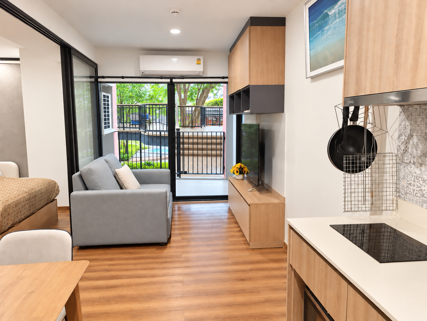 Private Balcony with Direct Pool Access for Sale at La Habana Hua Hin